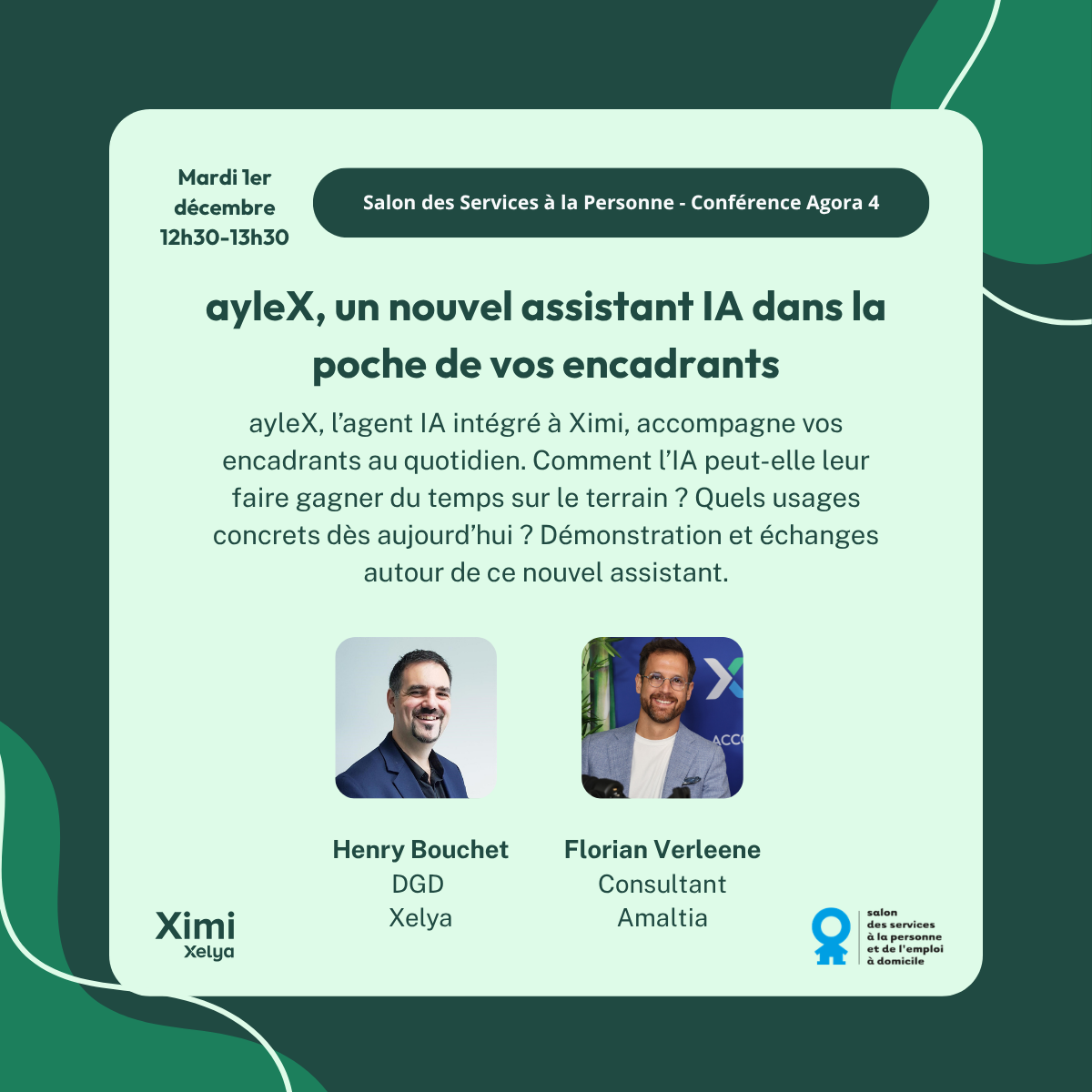 Conférence Agora 4 – ayleX, un nouvel assistant IA dans la poche de vos encadrants – mardi 1er décembre 2026, 12h30-13h30